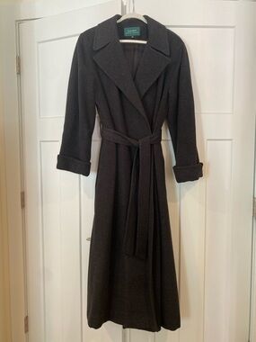 Ralph Lauren Black Maxi Wrap Coat